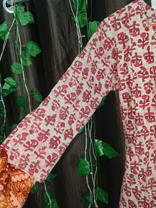 Chic Floral Print Loose Fit Short Kurti