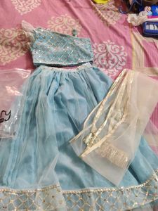 sequence Sky Blue Lehenga Choli 4-6 year