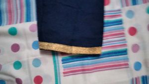 Navy Blue Kurti With Golden Embroidery