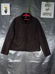 Cozy Brown Faux Suede Jacket