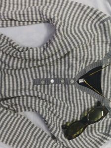 Y2K Elena Gilbert Striped Henley Top