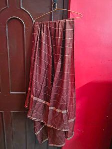 Elegant Striped Brown Dupatta