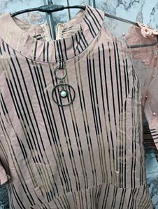 Stylish Striped 30,32 Ethnic Gown