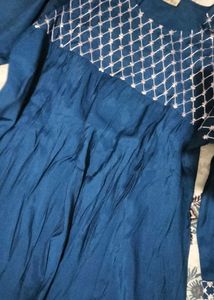 Blue Embroidered Kurta