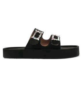 Black Platform Sandals with Embellishments