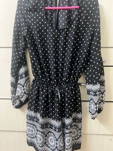 Polka Dot Long Sleeve Romper