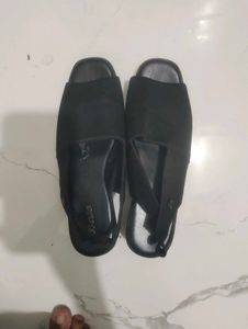 Bata Stylish Black Slingback Sandals