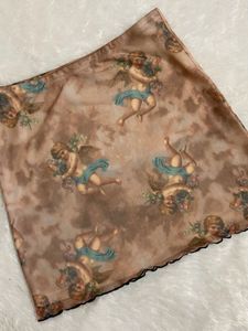 Shein Cupid Brown Mesh Skirt
