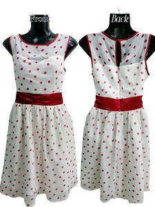 Vintage Polka Dot Midi Dress Lindy Bar Size M & L