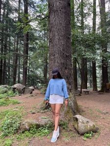 Blue Casual Sweatshirt