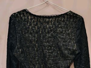 Stylish Black Lace Top