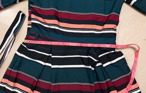 Mini Dress with Multi Colour stripes