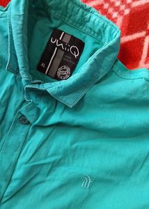 Men's Teal Long Sleeve Button-Down Shirt