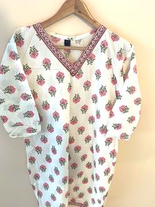 Floral Print Kurta