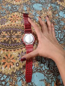 Sporty Digital Watch - Red