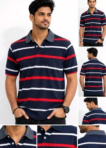 Classic Striped Polo Shirt