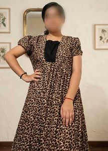 Leopard Print Midi Dress