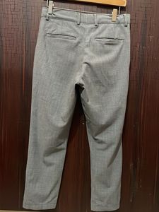 Men's Grey Textured Trousers