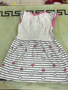 Adorable Striped Heart Dress for Girls