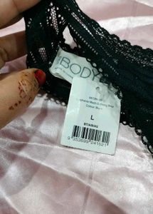 Lace Trim Polka Dot Thong