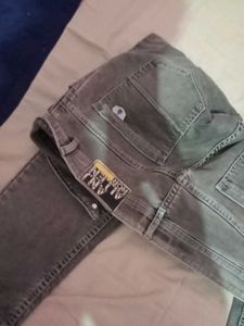 Grey Washed Denim Jeans