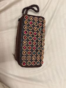 Boho Beaded Wristlet Wallet
