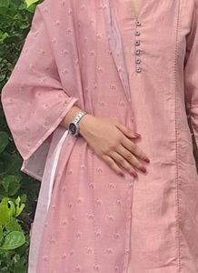 Elegant Pink Kurta Set with Dupatta