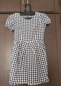 Gingham Puff Sleeve Dress