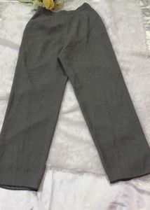 Classic Grey Wide-Leg Trousers