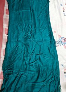 Elegant Teal Kurti with Golden Weave
