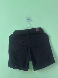 Black Denim Shorts