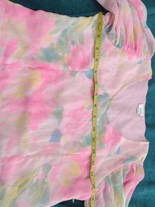 Sheer Floral Print Long Sleeve Top