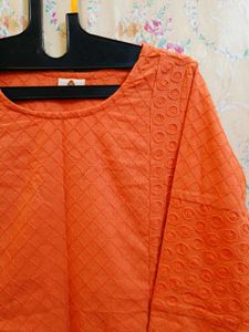 🇳🇿💫🎀Chic Coral chikankari Kurta