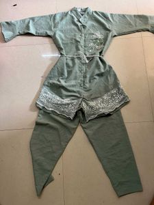 Stylish Green Kurta Set with Pants