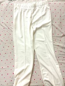 Classic Striped Shirt with Wide-Leg Trousers