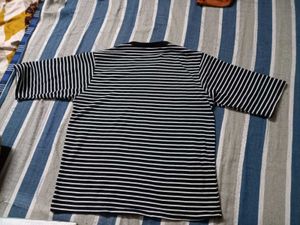 Classic Black &amp; White Striped T-Shirt