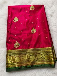 Pink Banarasi Silk Saree🩷