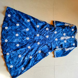 Stylish Blue Tie-Dye kurti