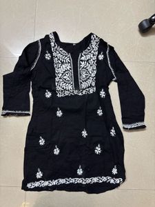 Black Chikankari Kurta