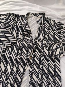 Chic Geometric Print Blazer