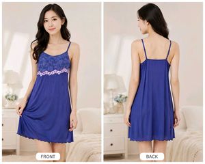 purple 💜Floral Lace Strap Nightdress