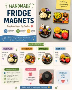 4 Handmade Food Magnets