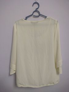 R Basic Cream Blouse - Size M