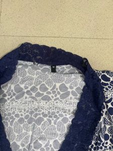 Women's Lace Trim Robe | lingerie coverup