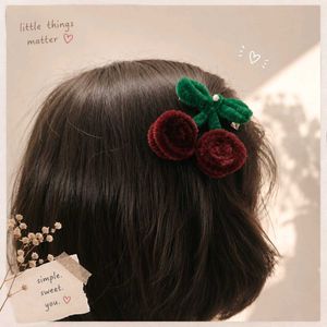 Cute Cherry &amp; Flower Hair Clips Set of 4