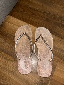 Rose Gold Glitter Flip Flop