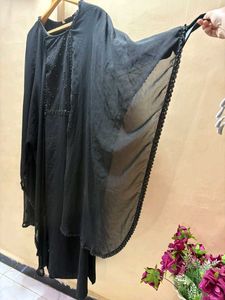 Elegant Black Abaya with Embellishments