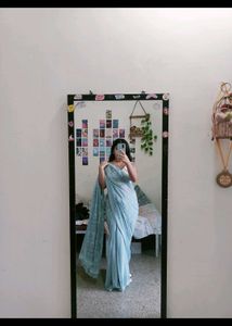 Elegant Light Blue Saree