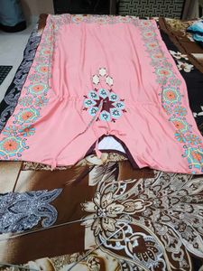 aComfortable Peach Kaftan dress