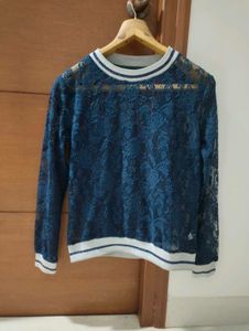 MAX Blue Lace Long Sleeve Top💙